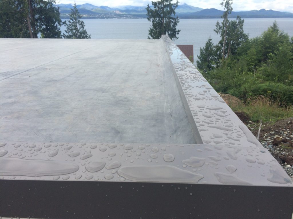 roof membrane in place